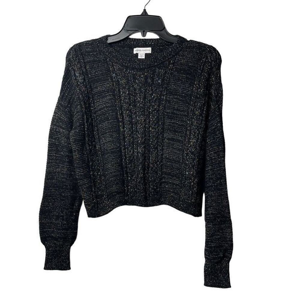 Harper‎ Canyon Girls Sparkle Metallic Cable Knit Sweater Size Medium 8/10